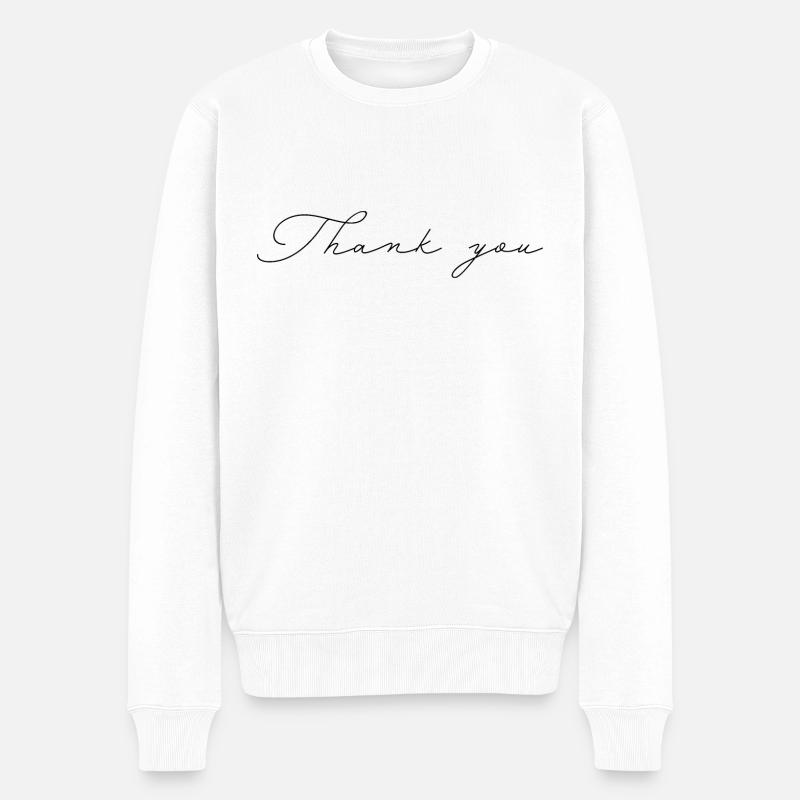 Thank you - Pull Premium bio Homme - blanc