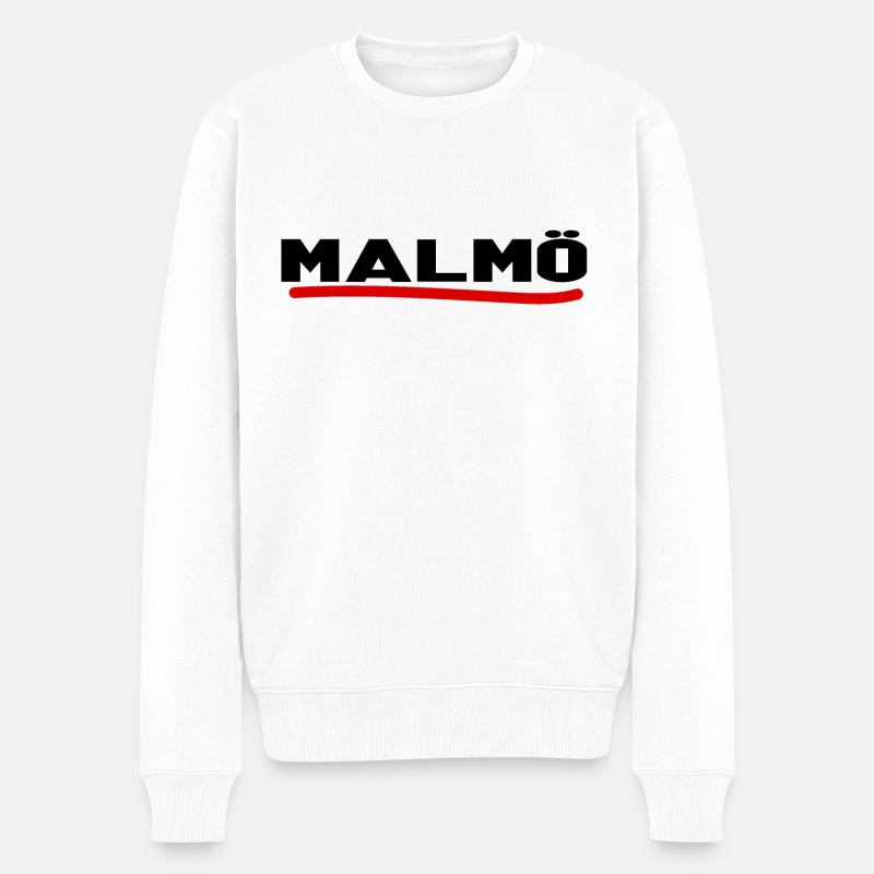Malmö - Männer Premium Bio Pullover - Weiß