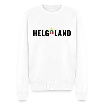 Insel Helgoland Schriftzug - Männer Premium Bio Pullover - Weiß - Vorne - Thijin (182cm)