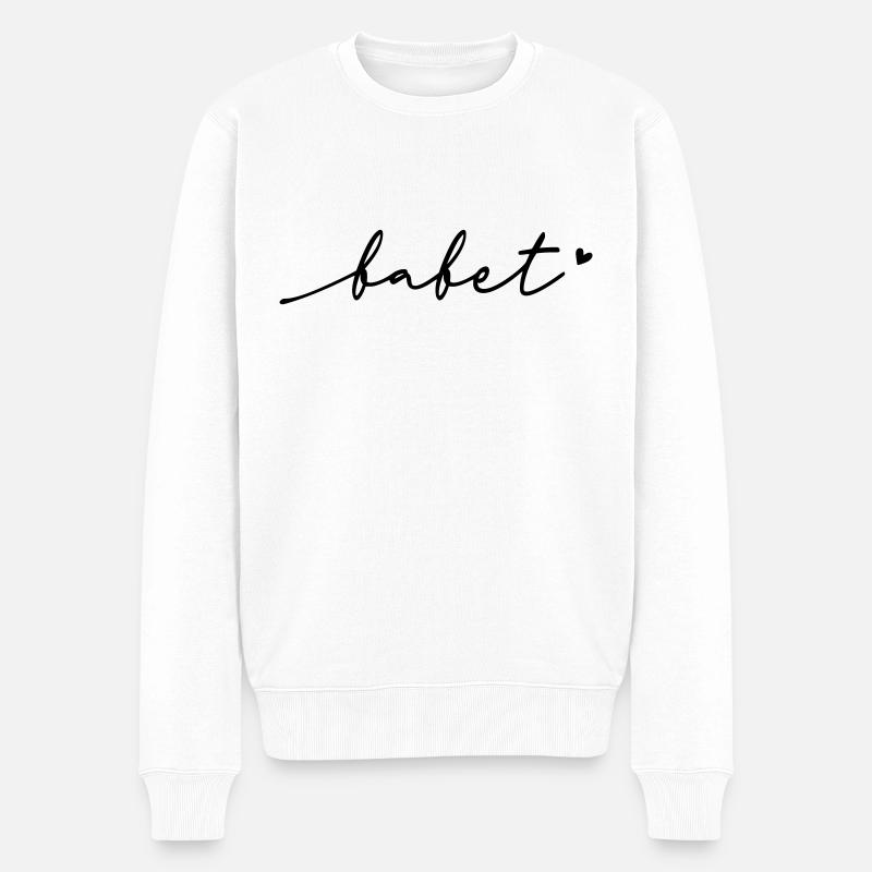 Nom cursif de Babet - Pull Premium bio Homme - blanc
