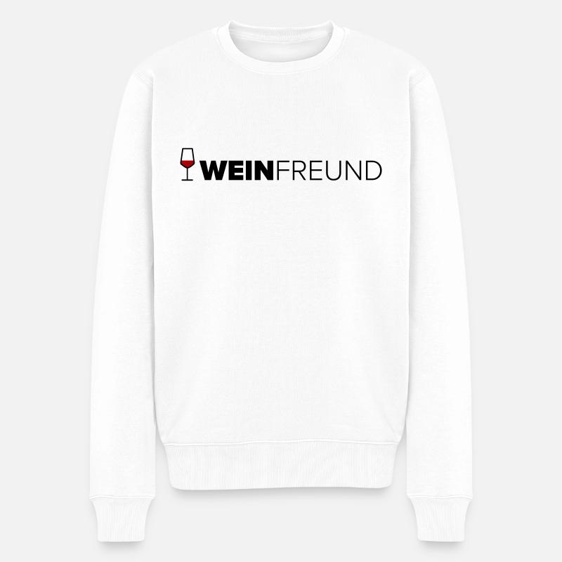 Weinfreund - Männer Premium Bio Pullover - Weiß