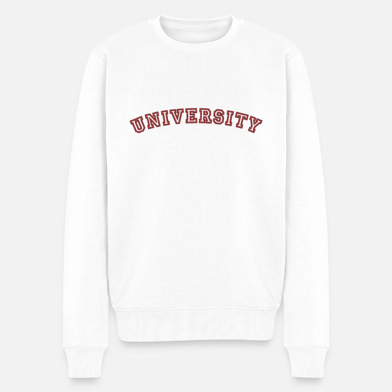 Université, université - Pull Premium bio Homme - blanc