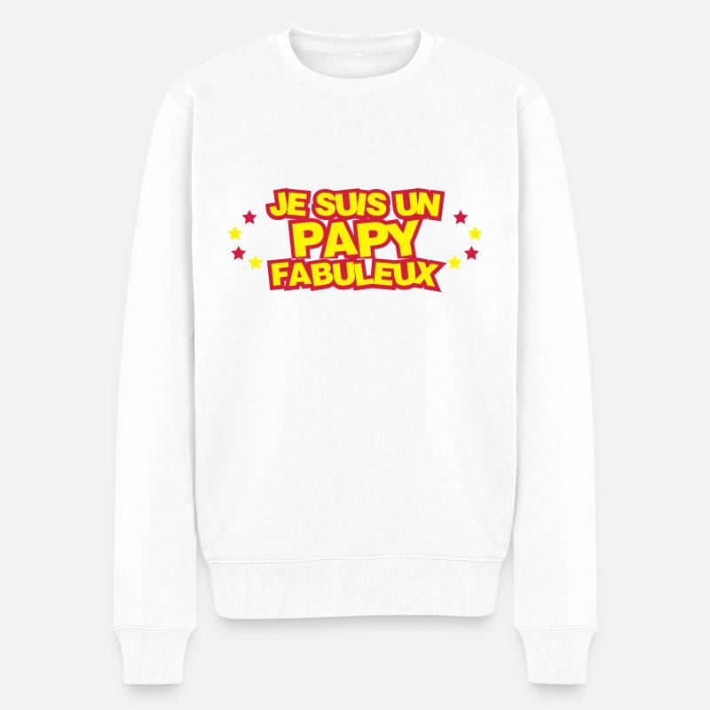Je suis un papy fabuleux ! - Pull Premium bio Homme - blanc