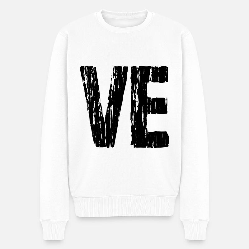 love part 2 - Männer Premium Bio Pullover - Weiß