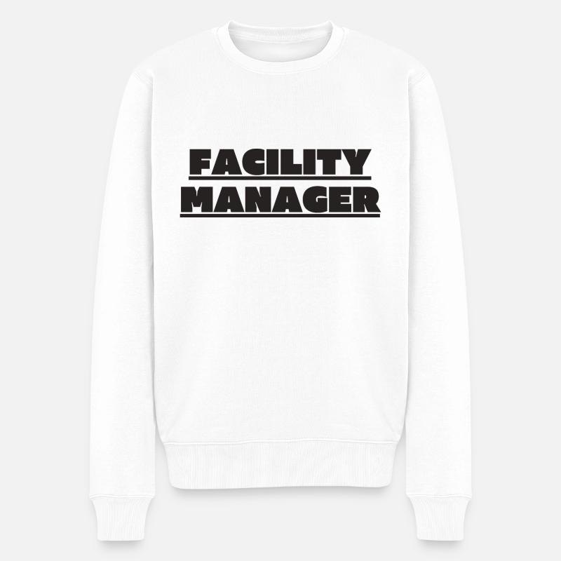 Facility Manager Technicien interne Gardien - Pull Premium bio Homme - blanc