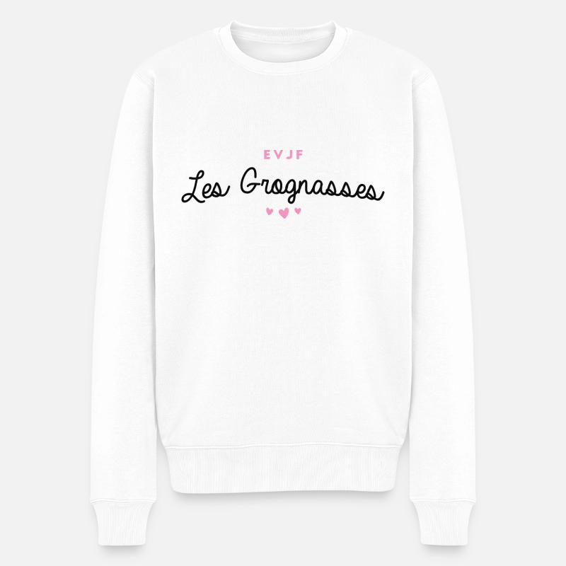 T-shirt EVJF "Les Grognasses" - Pull Premium bio Homme - blanc