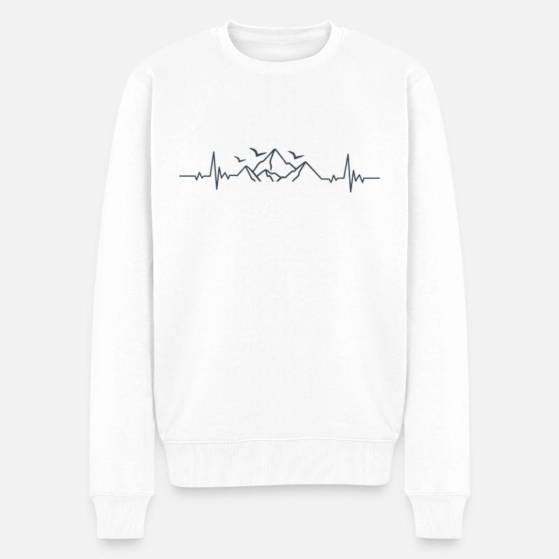 Mont Hetbeita - Pull Premium bio Homme - blanc