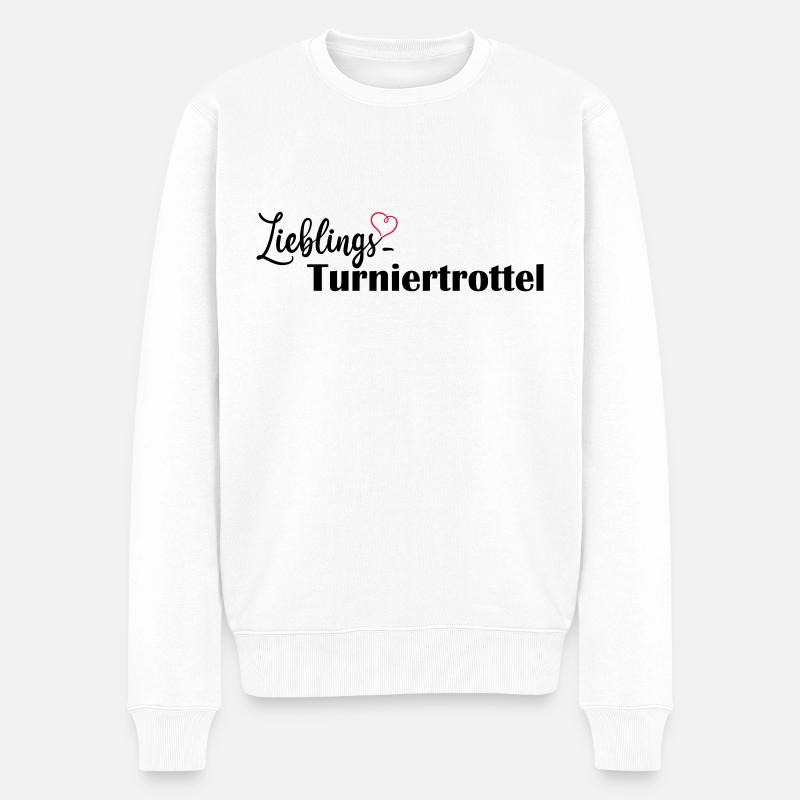 LIeblings Turniertrottel schwarz - Männer Premium Bio Pullover - Weiß