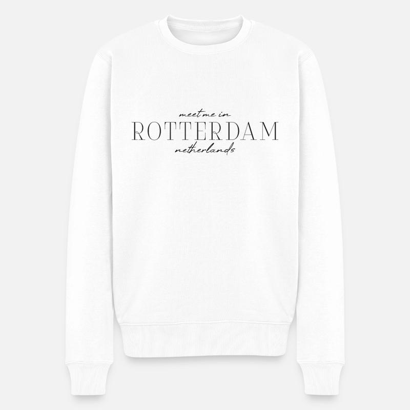 Rotterdam, Pays-Bas Style Design T-shirt - Pull Premium bio Homme - blanc