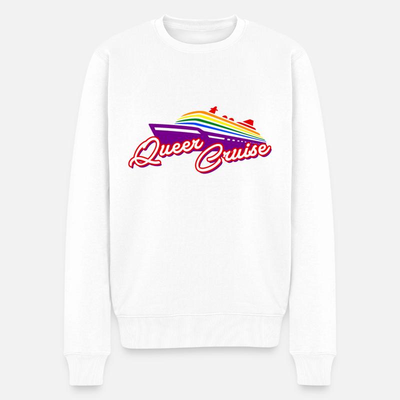 Queer Cruise - Männer Premium Bio Pullover - Weiß