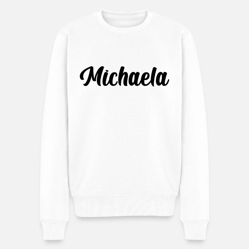 Michaela - Männer Premium Bio Pullover - Weiß
