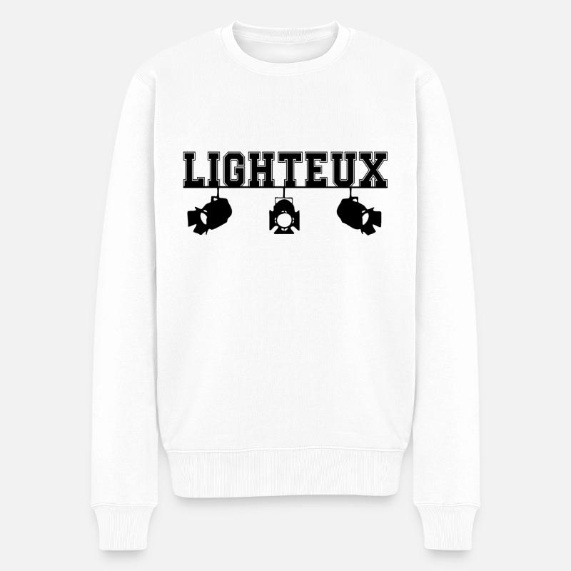 lighteux - Pull Premium bio Homme - blanc