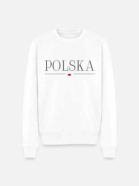 Poland - Men's Premium Organic Jumper - white