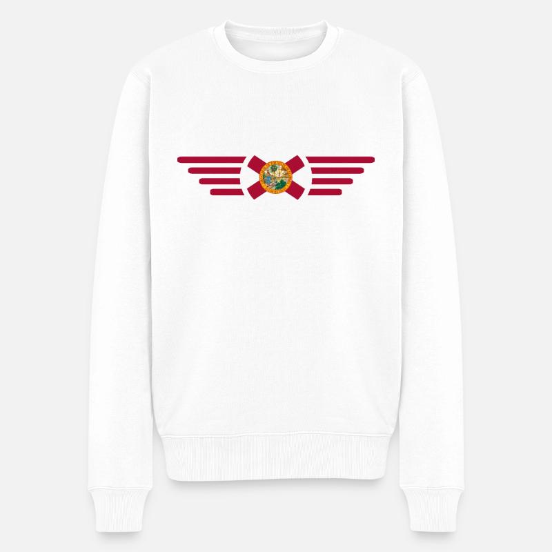 Florida - Männer Premium Bio Pullover - Weiß