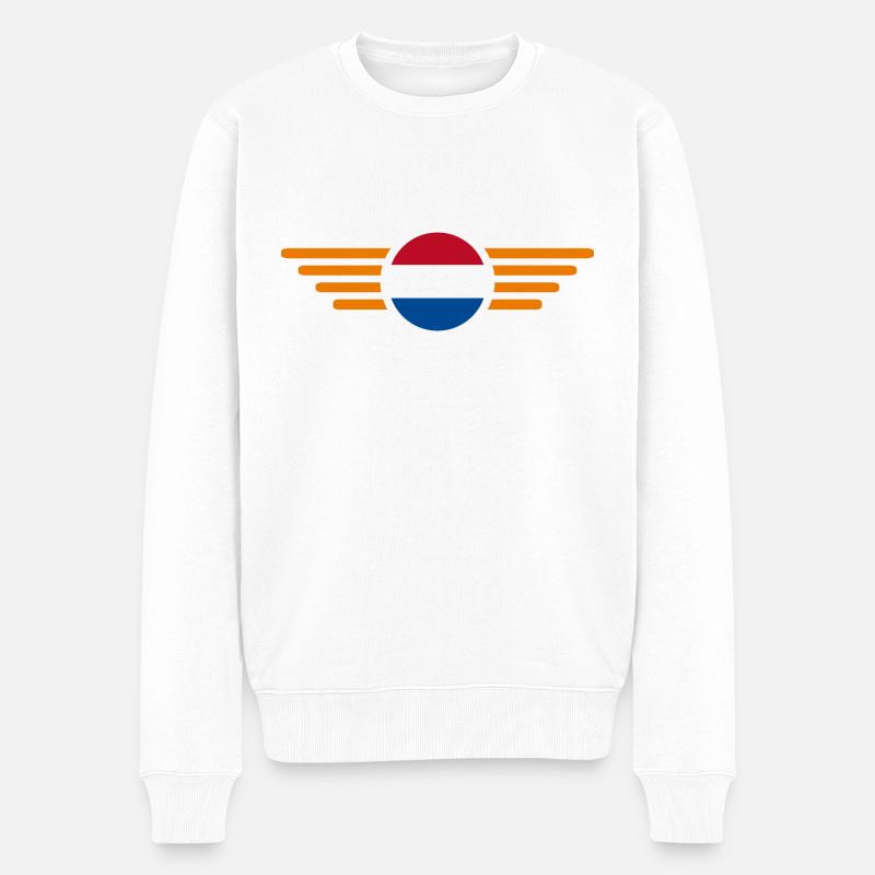 Die Niederlande - Männer Premium Bio Pullover - Weiß