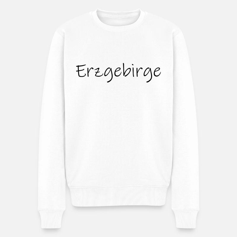 Erzgebirge Heimat - Männer Premium Bio Pullover - Weiß