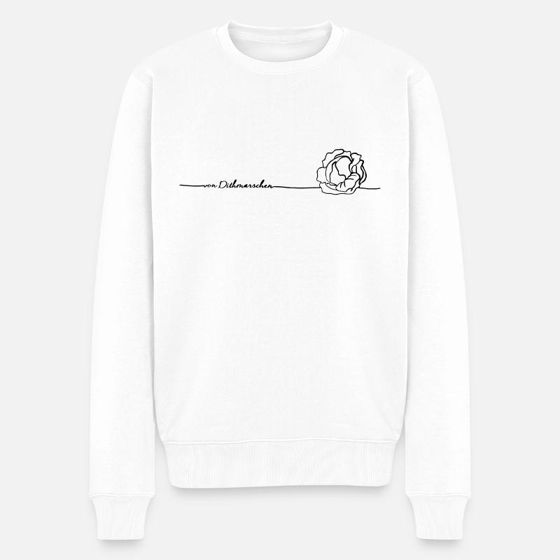 _von Dithmarschen_ schwarz - Männer Premium Bio Pullover - Weiß