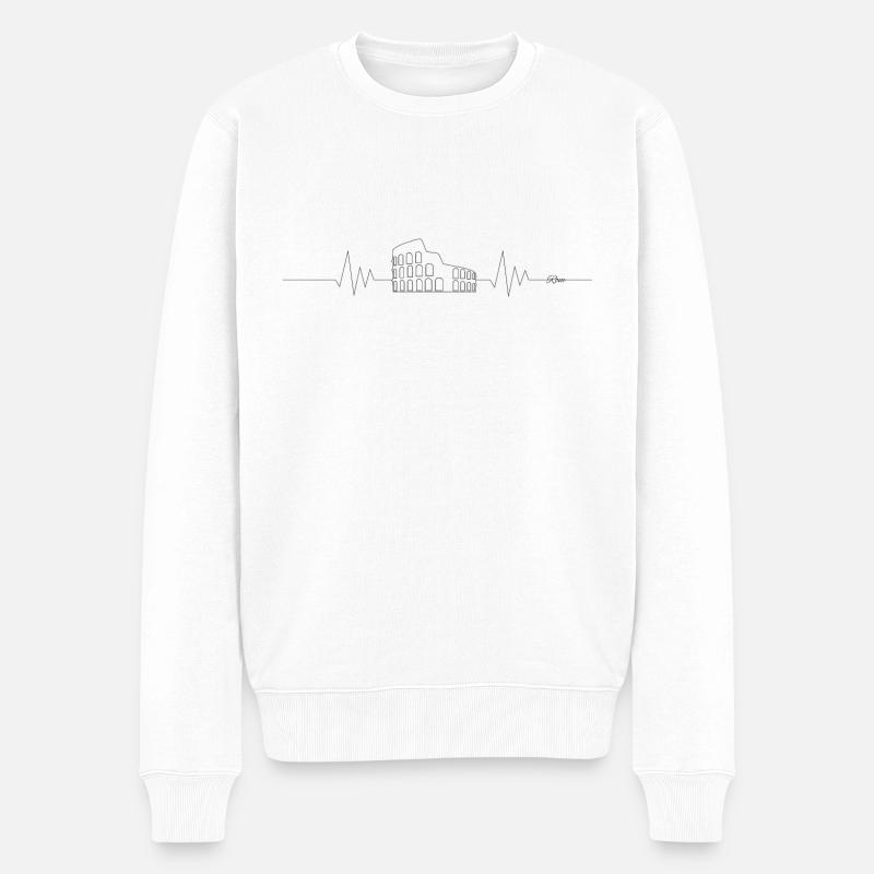 Rom - Männer Premium Bio Pullover - Weiß