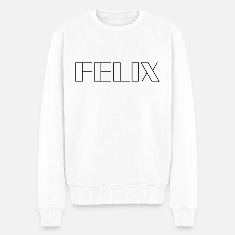 Nom Felix Modern Schwarz - Pull Premium bio Homme - blanc