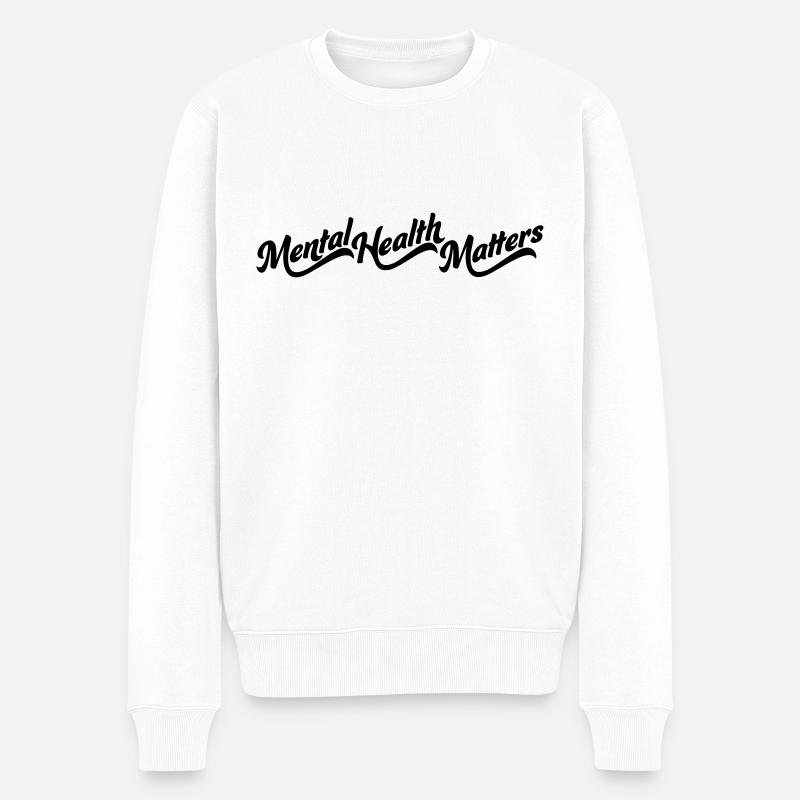 la santé mentale compte citation - Pull Premium bio Homme - blanc