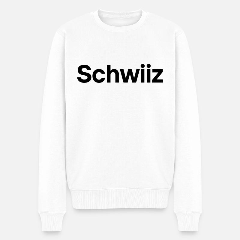 Schweiz - Männer Premium Bio Pullover - Weiß