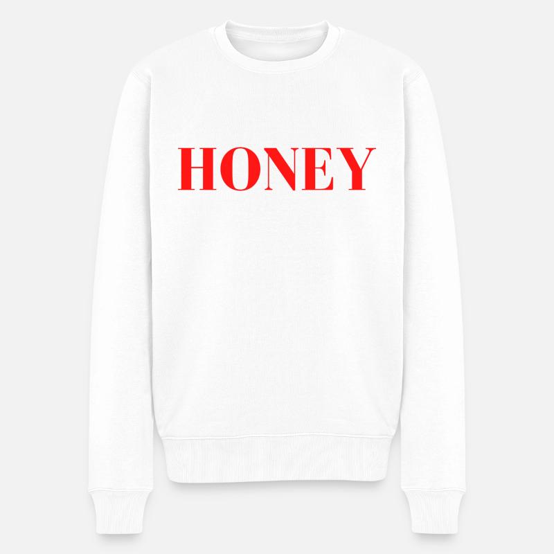 Impression de miel - Pull Premium bio Homme - blanc