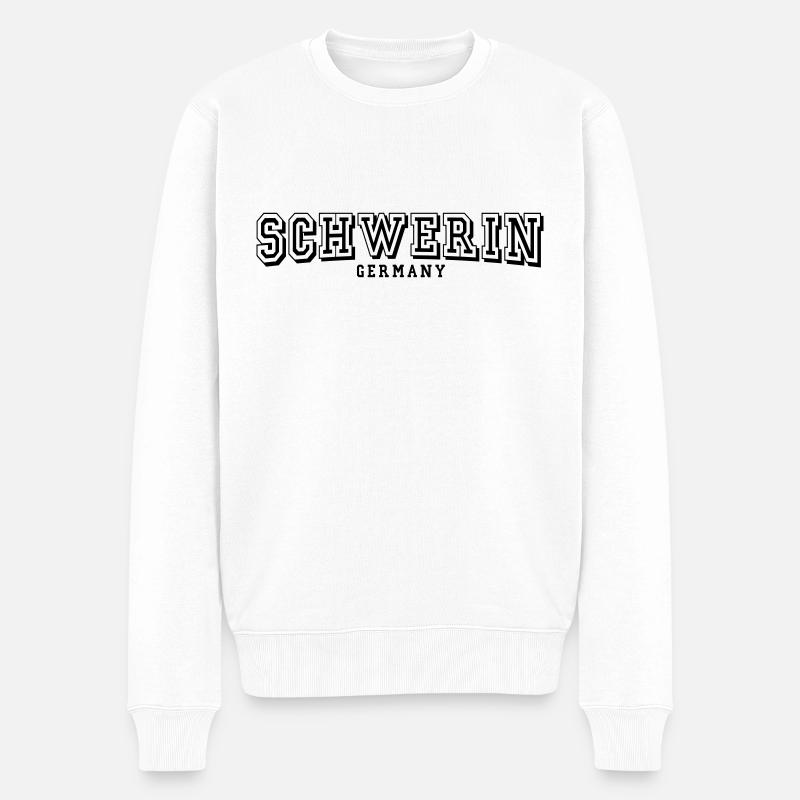 Schwerin - Männer Premium Bio Pullover - Weiß