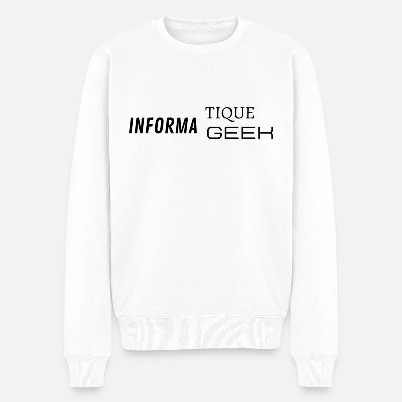 geek Informatique - Pull Premium bio Homme - blanc