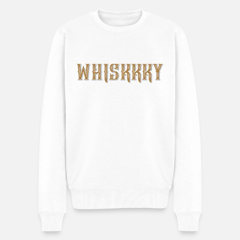 Whisky Shirt - Männer Premium Bio Pullover - Weiß