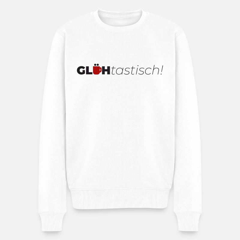 Glüchtastisch - Männer Premium Bio Pullover - Weiß
