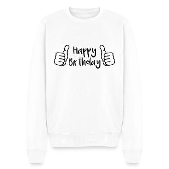 Anniversaire Pouce levé - Pull Premium bio Homme - blanc - Devant - Thijin (182cm)