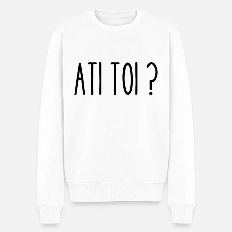 ati toi - Pull Premium bio Homme - blanc
