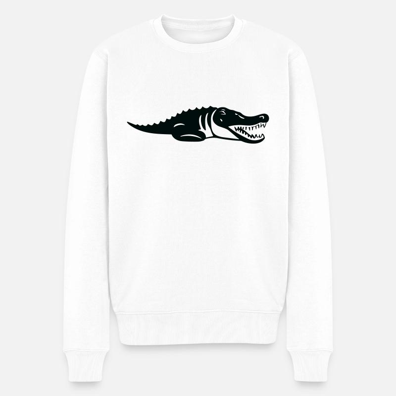 crocodile - Pull Premium bio Homme - blanc
