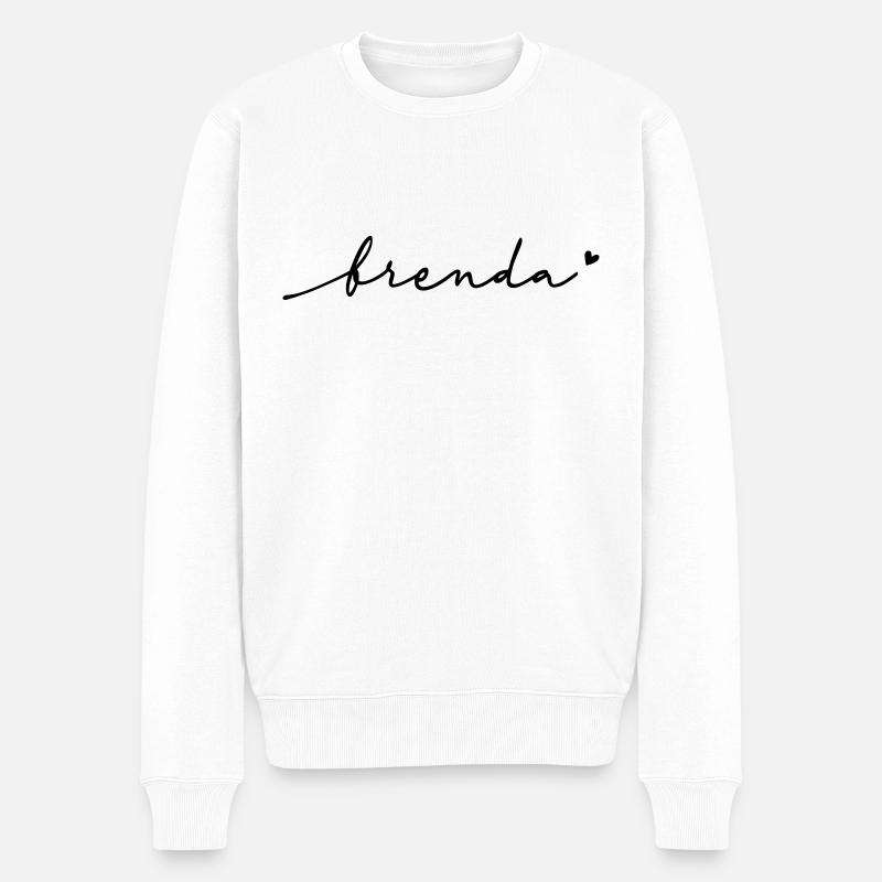 Nom cursif de Brenda - Pull Premium bio Homme - blanc