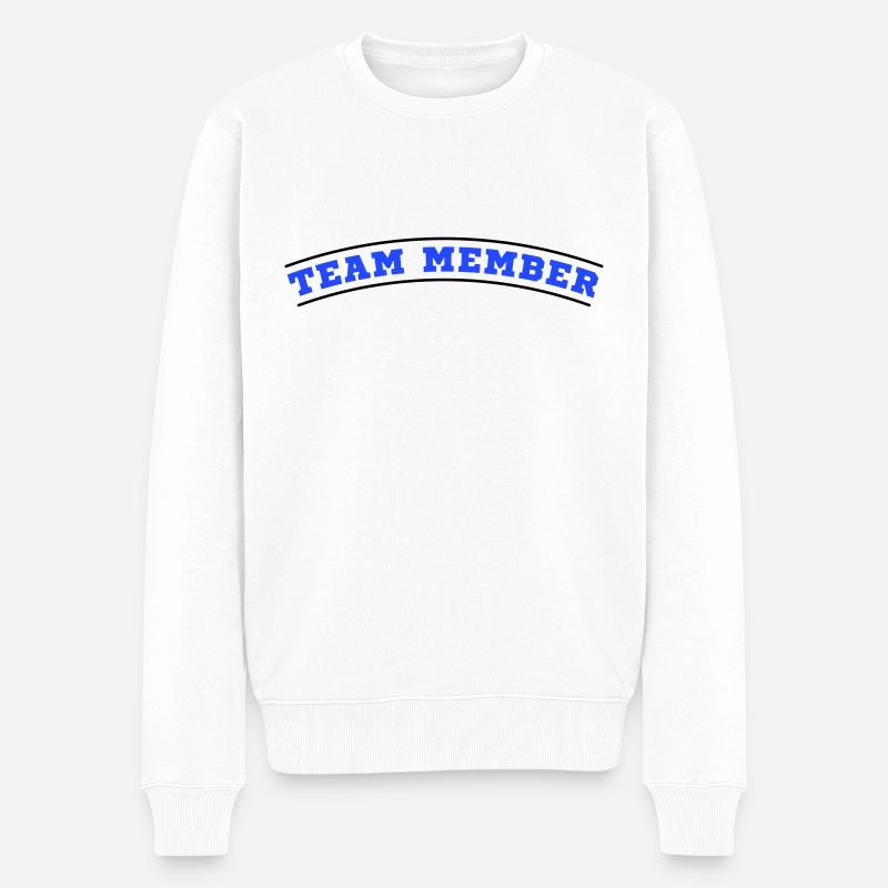 team member design - Männer Premium Bio Pullover - Weiß
