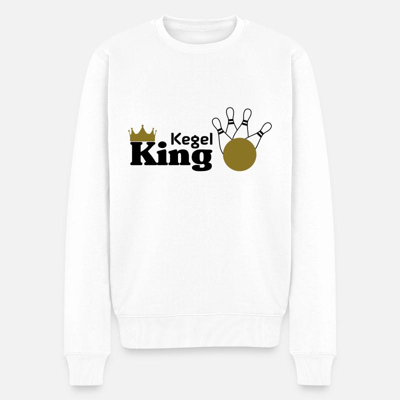 Kegel King - Männer Premium Bio Pullover - Weiß