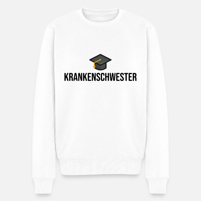 Krankenschwester Ausbildung Geschenkidee - Männer Premium Bio Pullover - Weiß