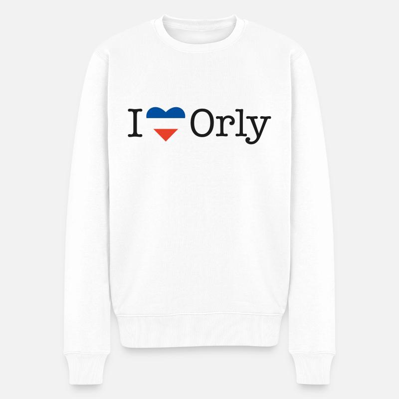 I love Orly - Männer Premium Bio Pullover - Weiß
