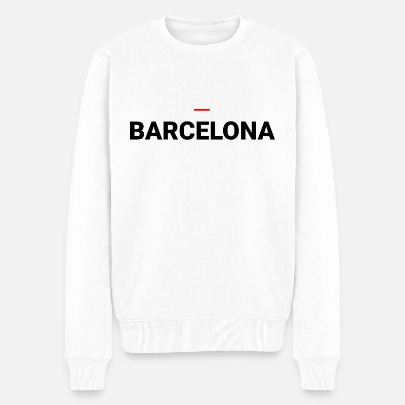 BARCELONA - Pull Premium bio Homme - blanc