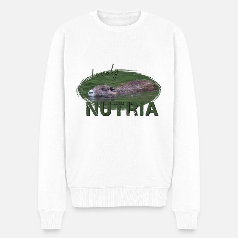 Nutria Castor Rat d’eau Rat d’eau - Pull Premium bio Homme - blanc