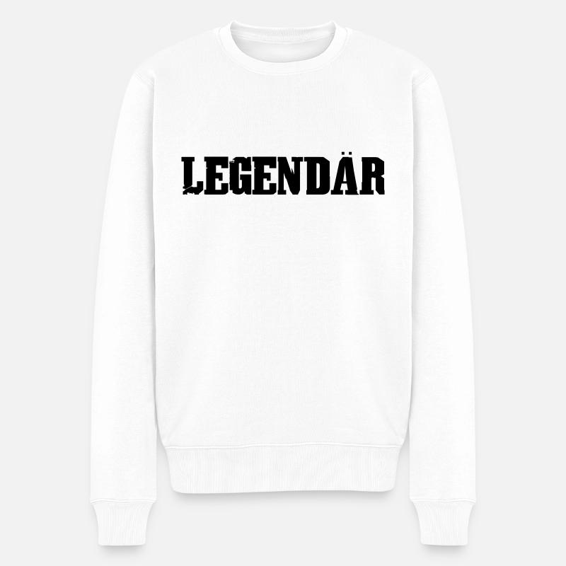 Legendär - Männer Premium Bio Pullover - Weiß