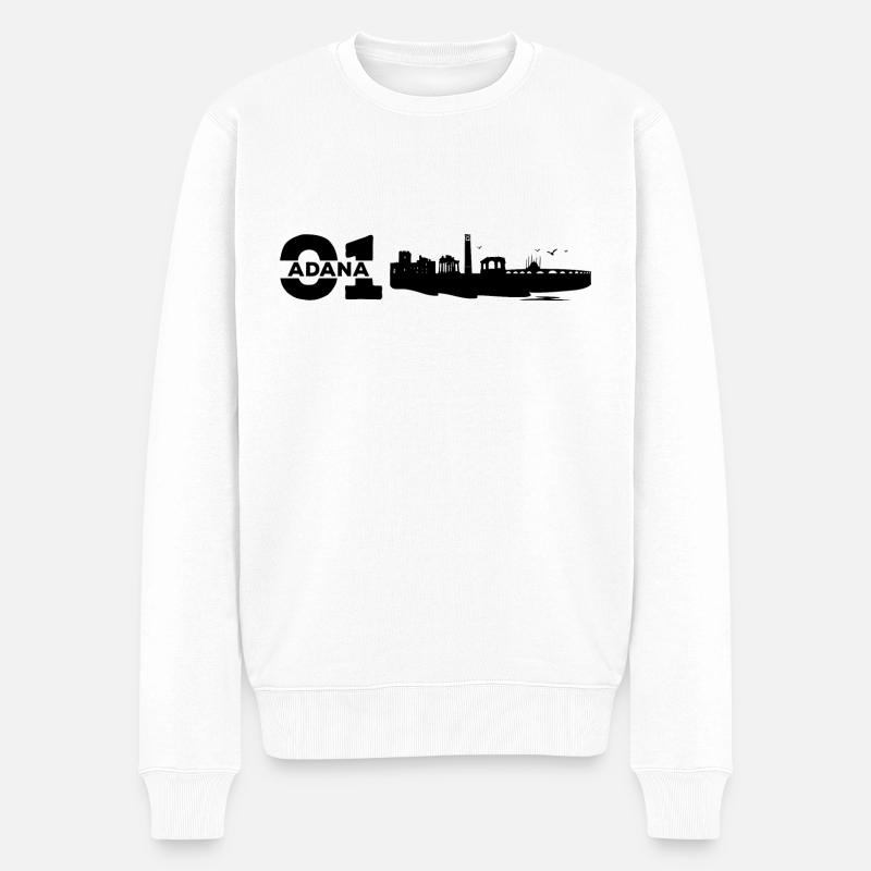 Adana - Männer Premium Bio Pullover - Weiß