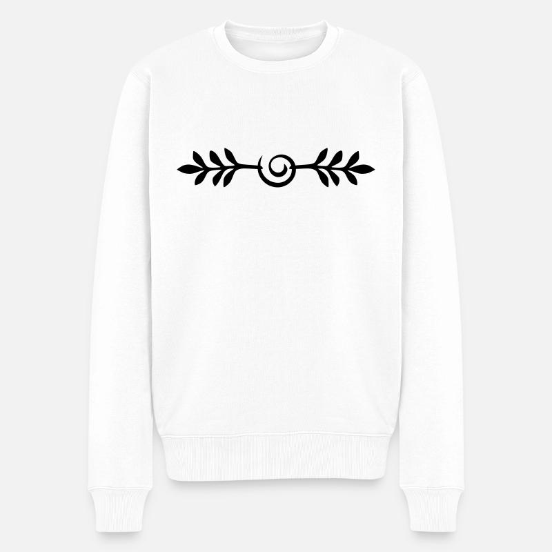 Ligne de brindilles Squiggles - Pull Premium bio Homme - blanc