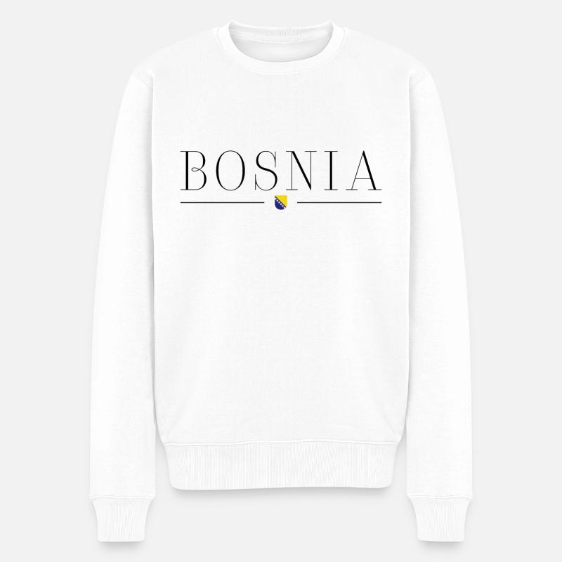 Bosnien: Vielfalt vereint auf einem Shirt - Männer Premium Bio Pullover - Weiß