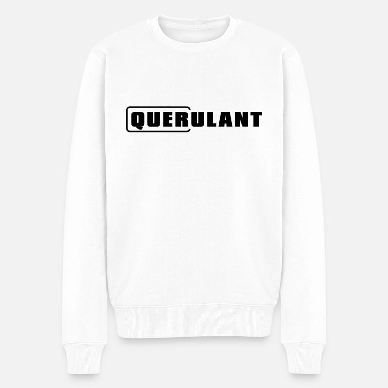 Querulant - Männer Premium Bio Pullover - Weiß