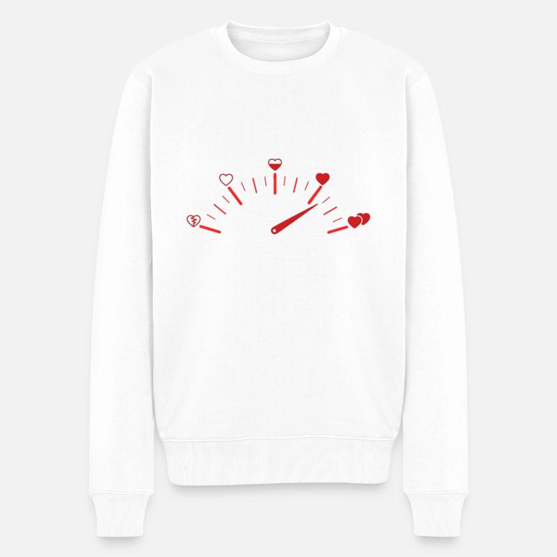 Liebesmesser 2 - Männer Premium Bio Pullover - Weiß