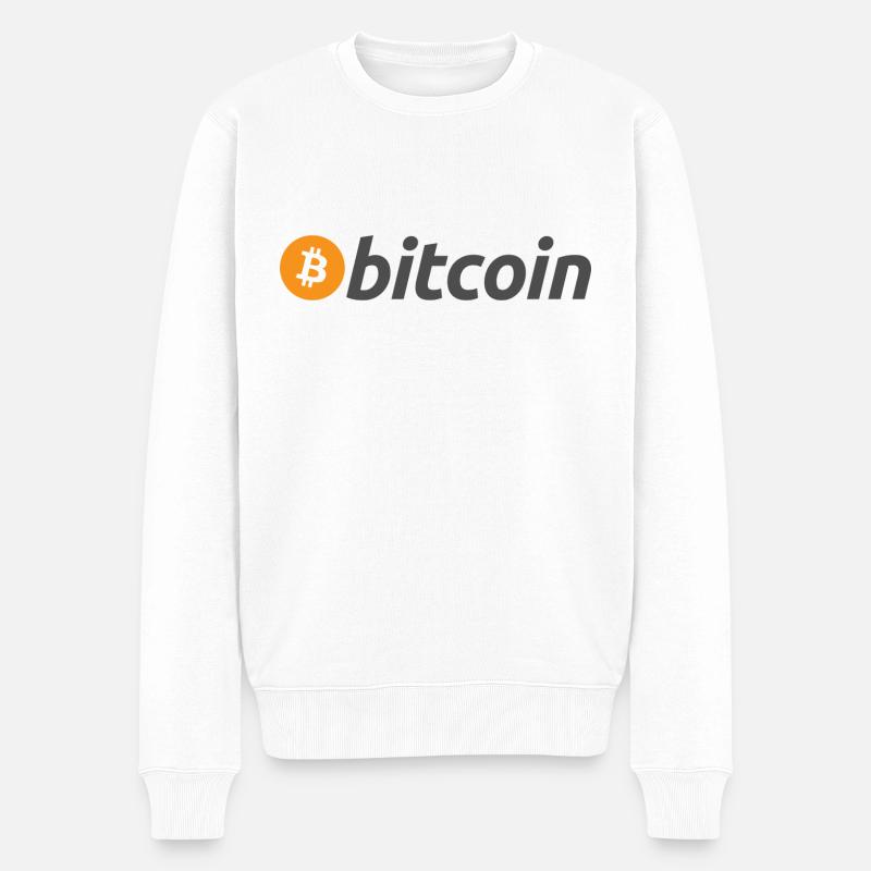 Bitcoin - Pull Premium bio Homme - blanc