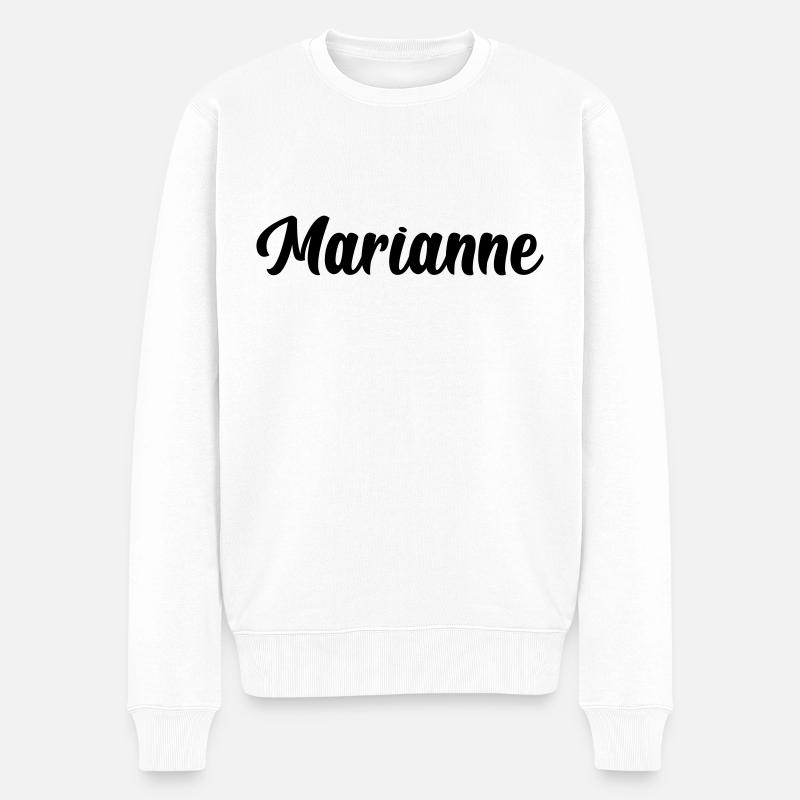 Marianne - Männer Premium Bio Pullover - Weiß