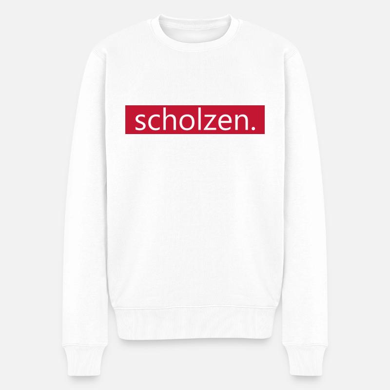 scholzen - Männer Premium Bio Pullover - Weiß