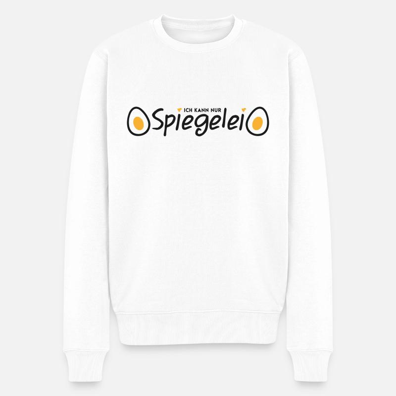 Spiegelei - Männer Premium Bio Pullover - Weiß